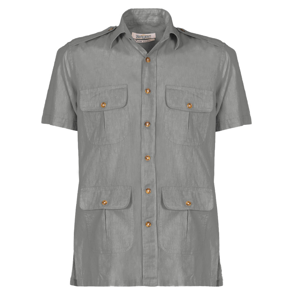 Men's Pure Linen Bush Coat (LIN-1121|REG)       