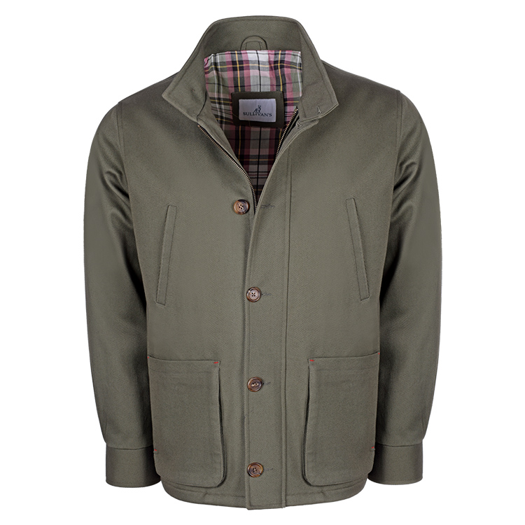 Sullivan's Cotton Water Repellent Mens Coat (CTN-693|DRL)       