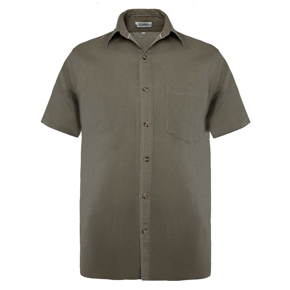 Men's Pure Linen Bushirt (LIN-1298|HSP)        