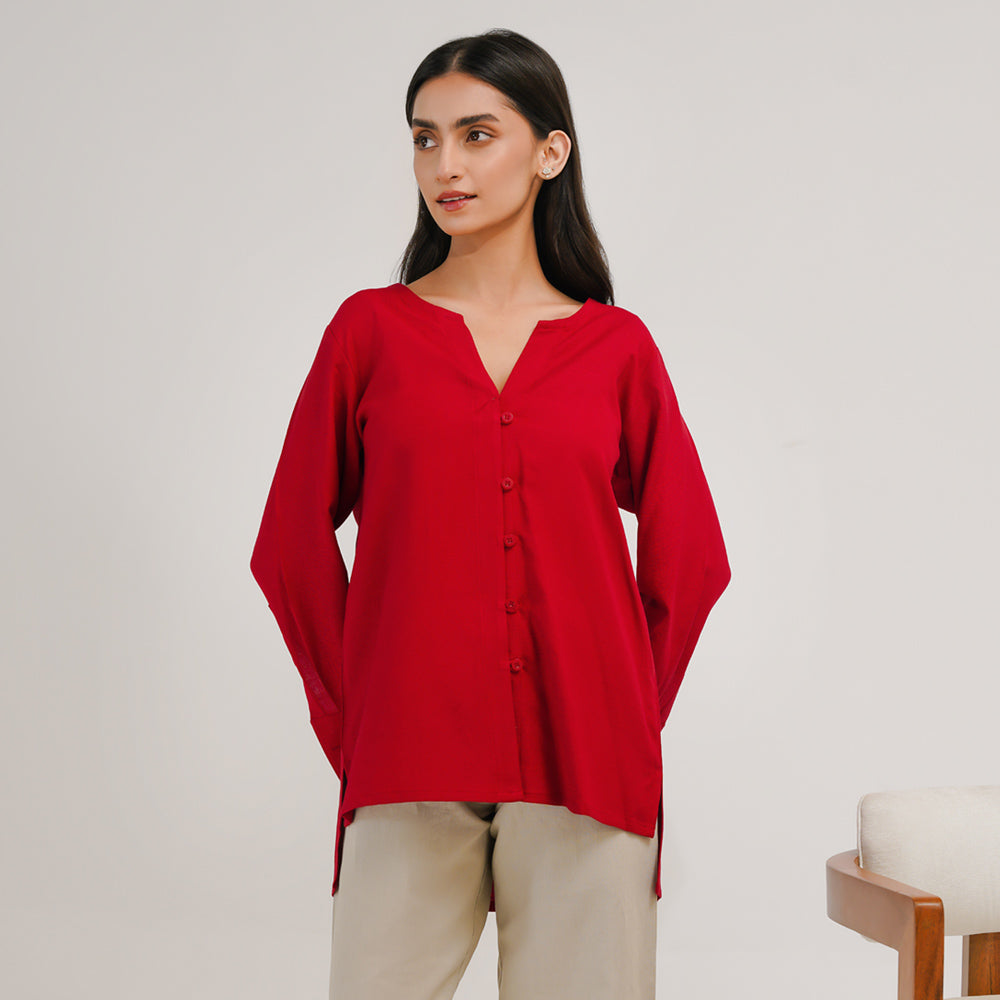 Women's Pure Linen Top (LIN-1341|1734|FOLA)