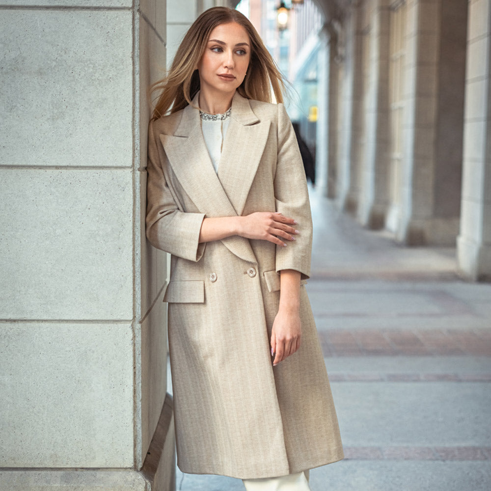 Women's Microfiber Over Coat (KNT-65|1662)       