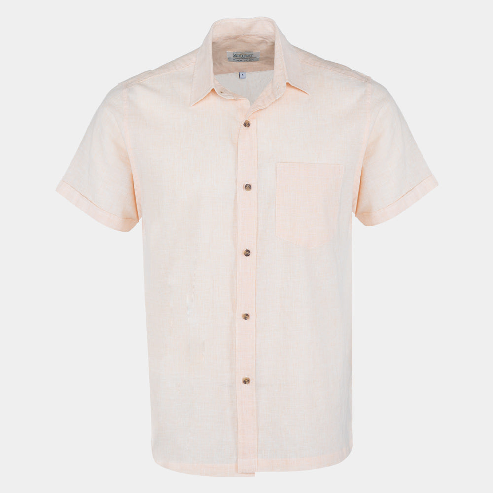 Men's Pure Linen Bushirt (LIN-1387|HSP)        