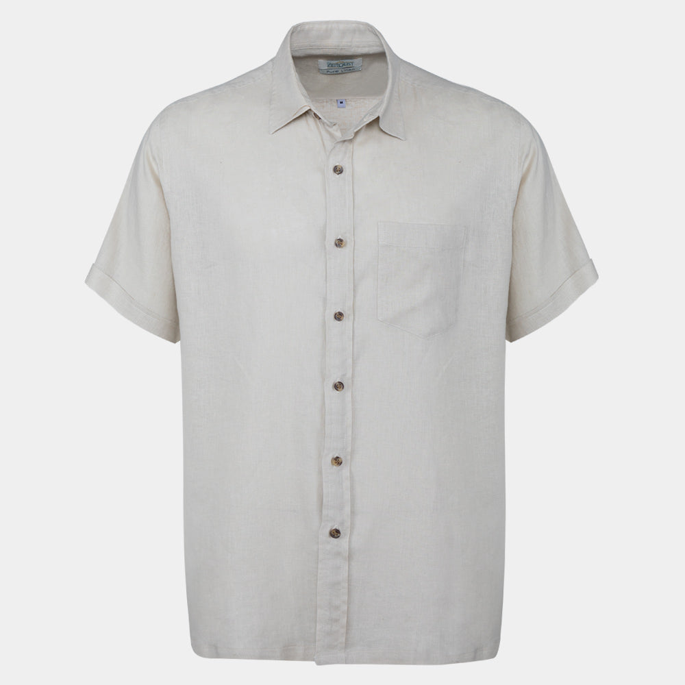 Men's Pure Linen Bushirt (LIN-1390|HSP)        