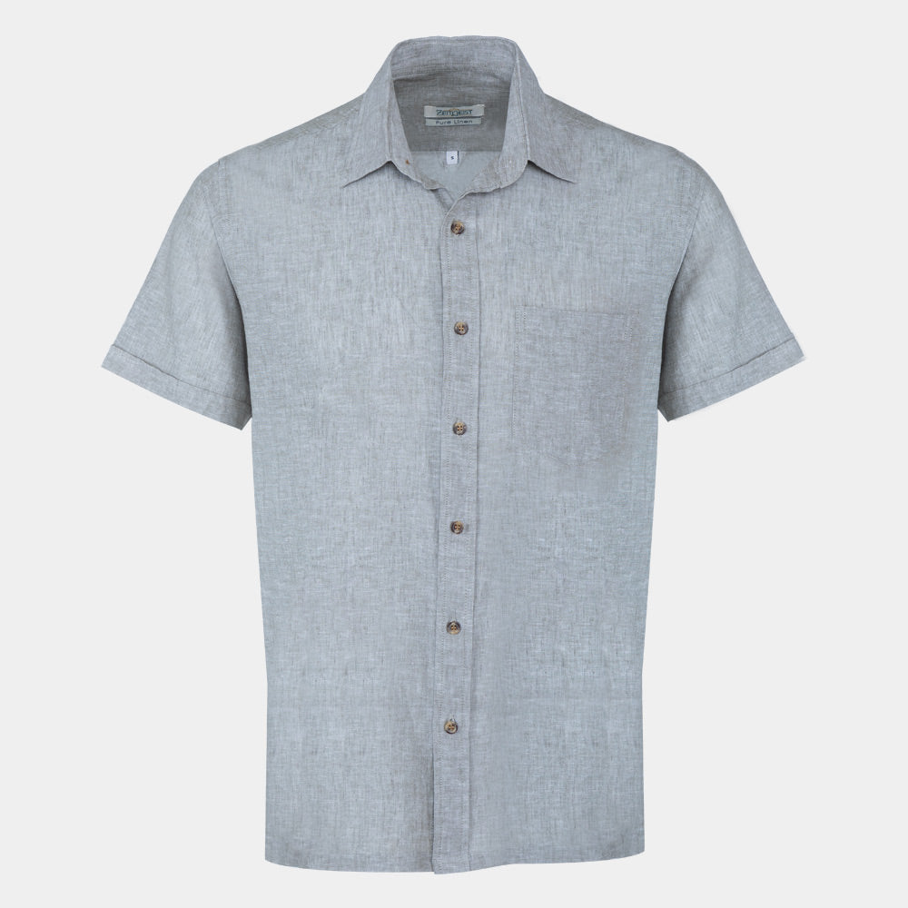 Men's Pure Linen Bushirt (LIN-1412|HSP)        