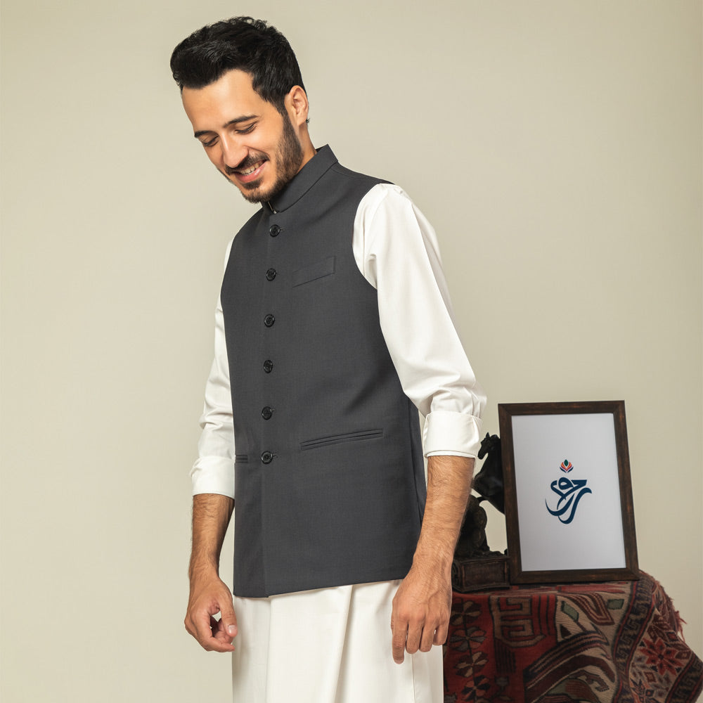 Men's Pure Cotton Kameez Shalwar (EMRPSH-1|U3234/BND-CCF)       