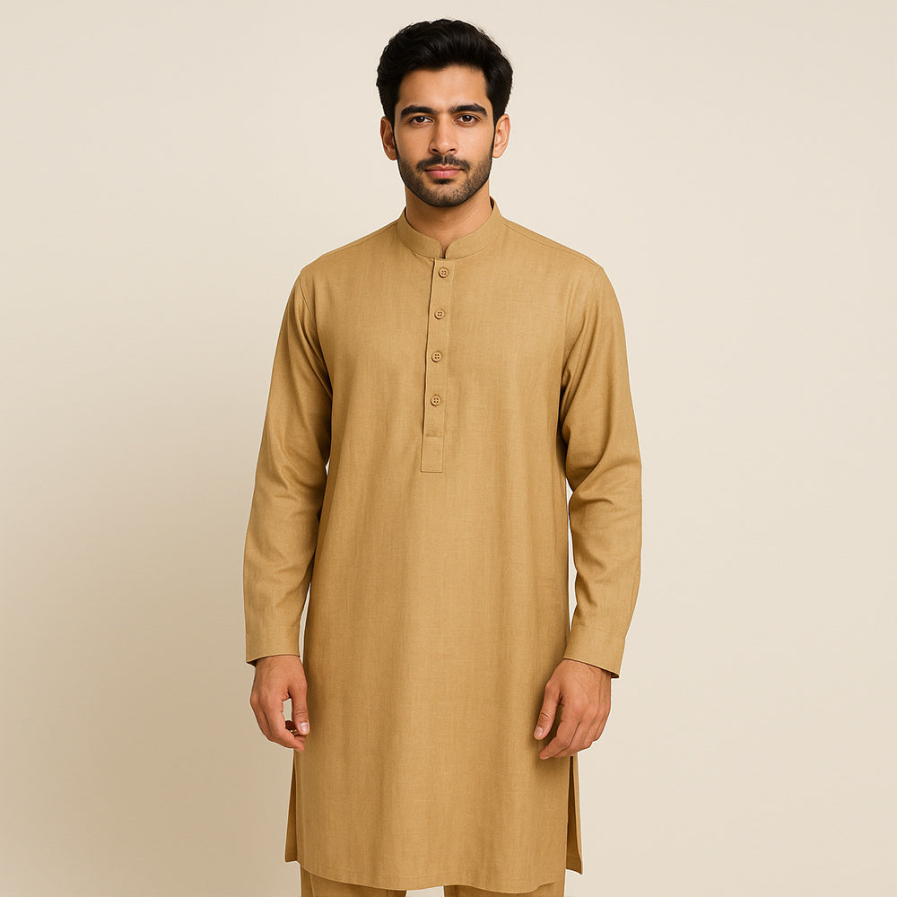 Men's Pure Linen Kurta (LIN-1446|KRT/1)        