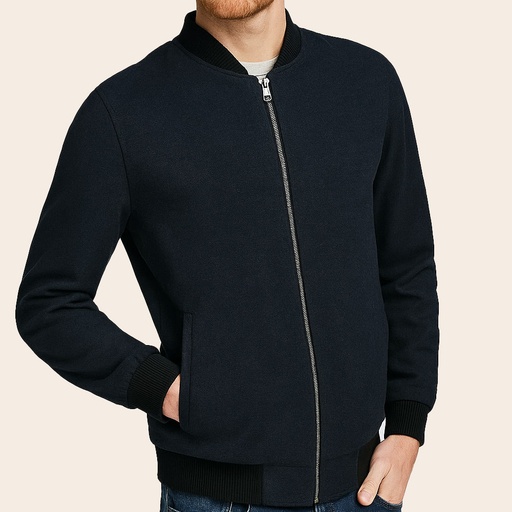 Men's Microfiber Bomber Jacket (KNT-90|BR3)       