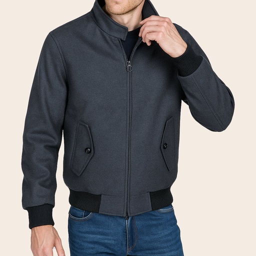 Men's Microfiber Bomber Jacket (KNT-93|BR5)       