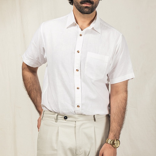Men's Pure Linen Bushirt (LIN-1392|HSP)        