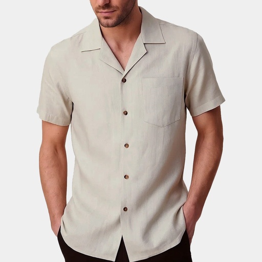 Men's Pure Linen Bushirt (LIN-1390|CCL/HSP)        