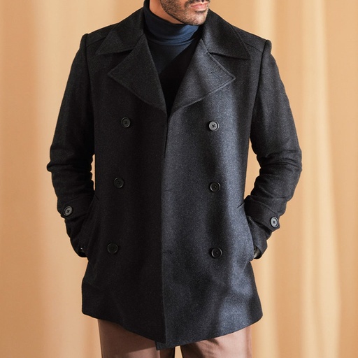 Men's Wool Blend Half Coat (BL-126|PCT)       