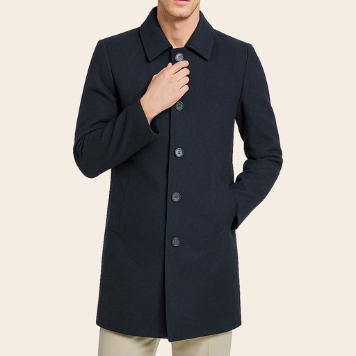 Men's Wool Blend Half Coat (BL-126|CLR)       