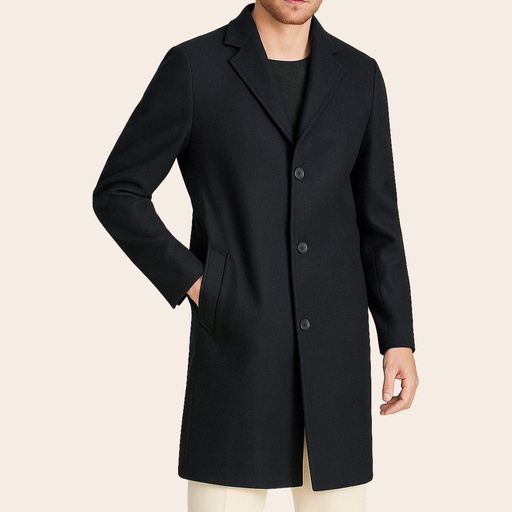 Men's Wool Blend Half Coat (BL-125|NCH)       