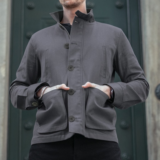 Men's Pure Cotton Zipper Jacket (CTN-764|DRL)       
