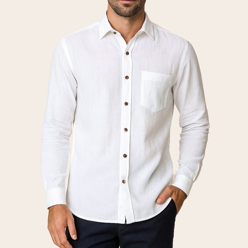 Men's Pure Linen Bushirt (LIN-1293|FSL|FOLA)