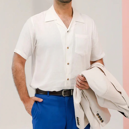 Men's Pure Linen Bushirt (LIN-1306|HSP)        