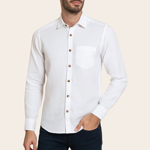 Men's Pure Linen Bushirt (LIN-1334|FSL)        