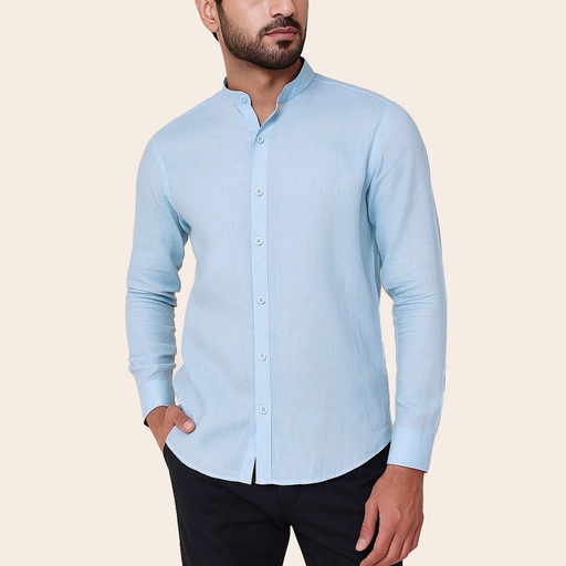 Men's Pure Linen Shirt (LIN-1295|BAN)        